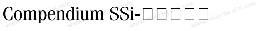 Compendium SSi字体转换